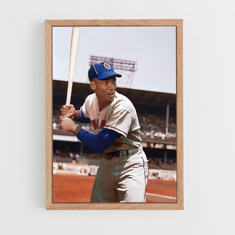 Poster Ernie banks – affiche Baseball (vue 4)